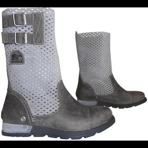Sorel Grey Mid-calf Leather 8 GUC